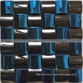 2017 China supplier Blue black golden color living room stainless steel mosaic wall tiles in Foshan WM06